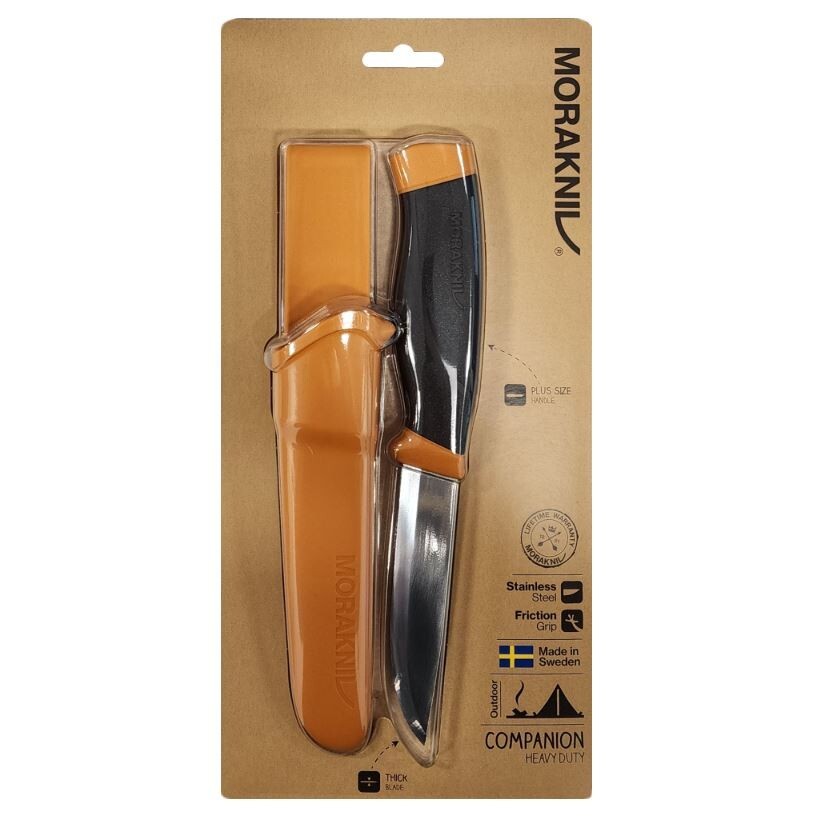 *5-Sets* Morakniv Companion Heavy Duty Stainless Steel 8.8” Knife Orange 13259