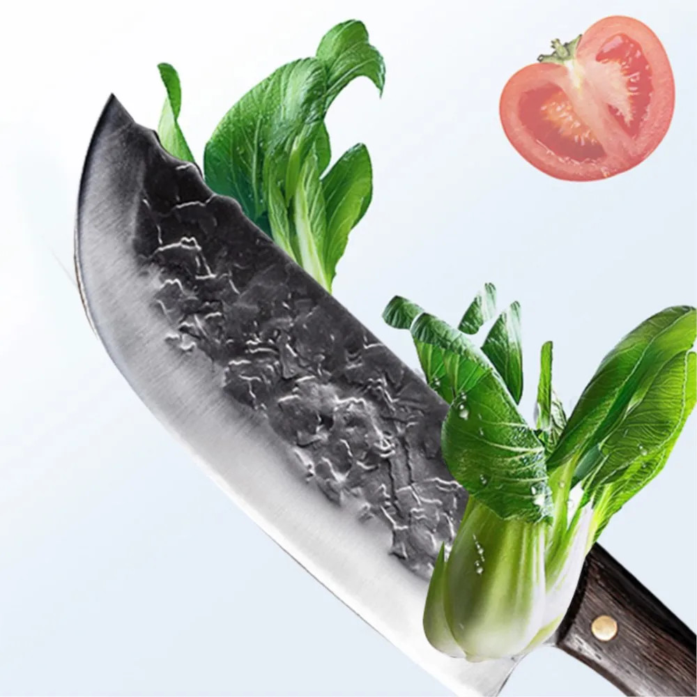8 inch Handmade Forged Kitchen Knife Butcher Meat Chopping Cleaver Chinese Chef