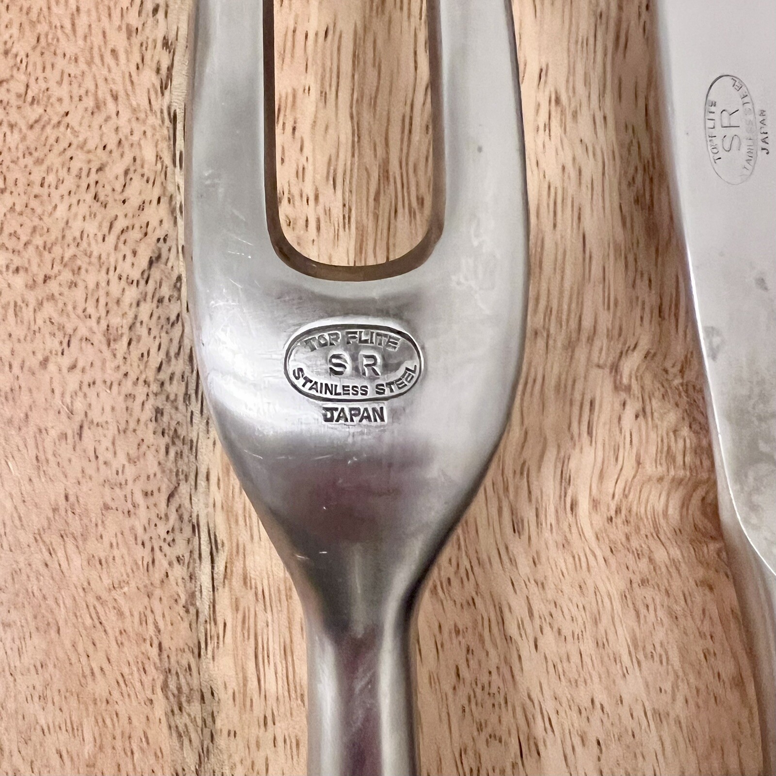 Top Flite SR Stanley Roberts Three Piece Meat Carving Set Knife Fork Japan