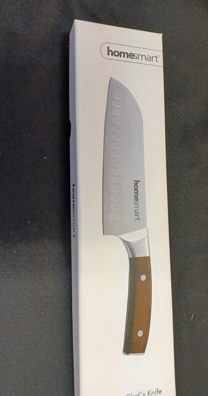 HomeSmart Santoku 7.5 Inch Beechwood Chefs Knife New In Box Stainless Steel