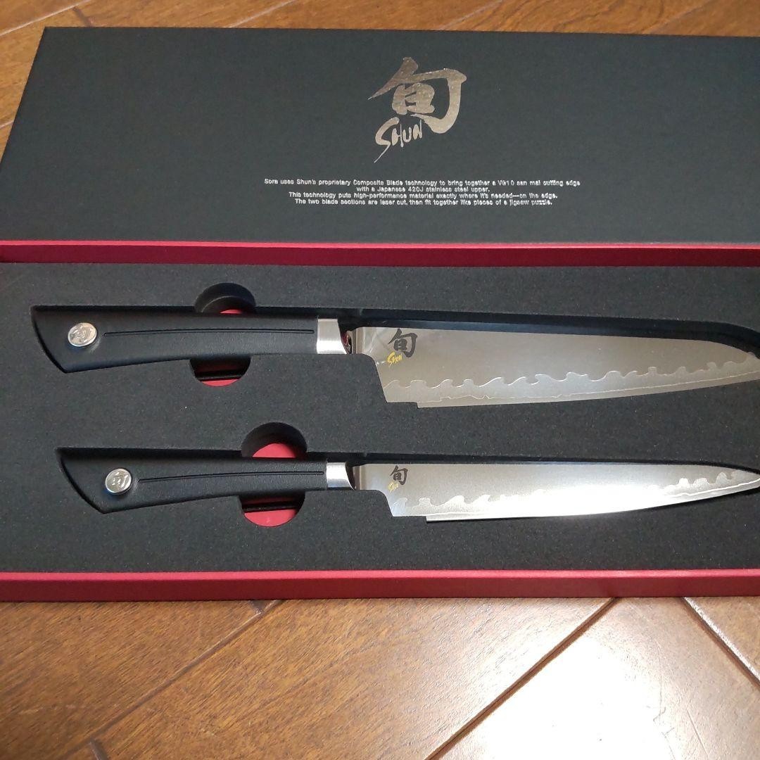 Kai Shun Sora 2pc Knife Set 020DM-7014 Santoku & Petty Japanese Kitchen Knives