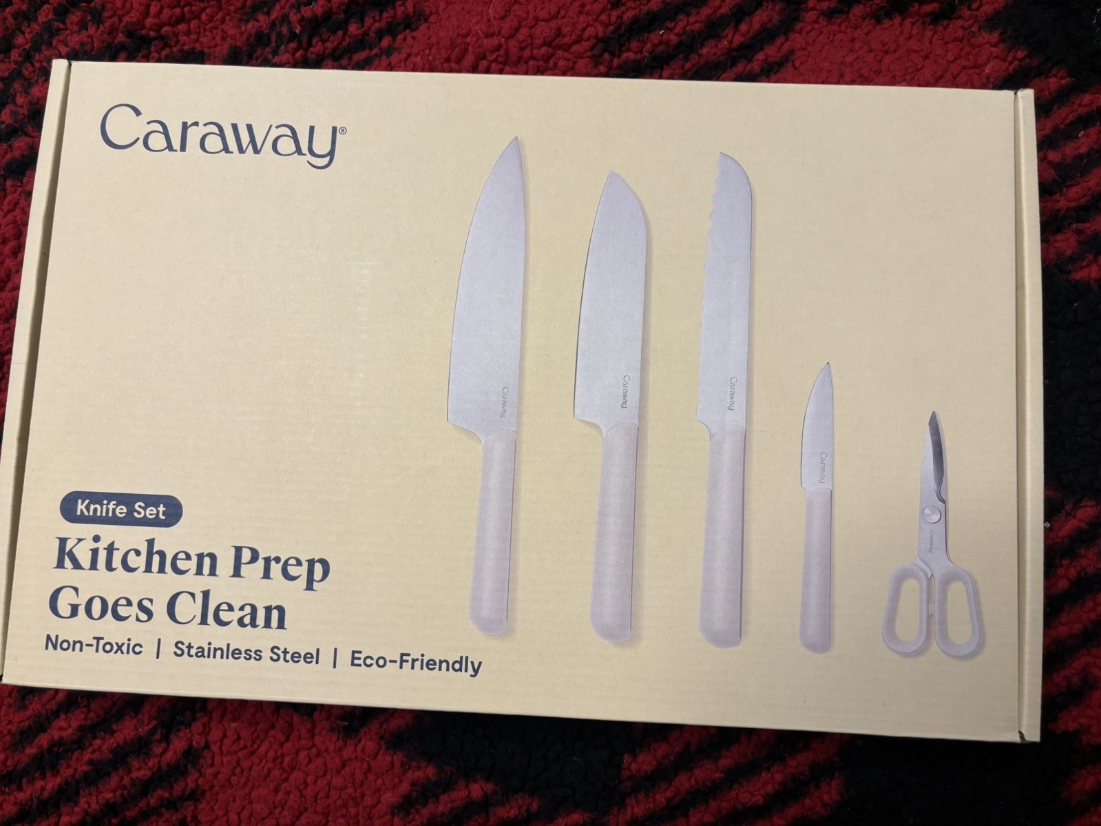 Caraway 5 Piece Knife Set Cream Brand New Sealed German Steel Blade KW-KSET-101