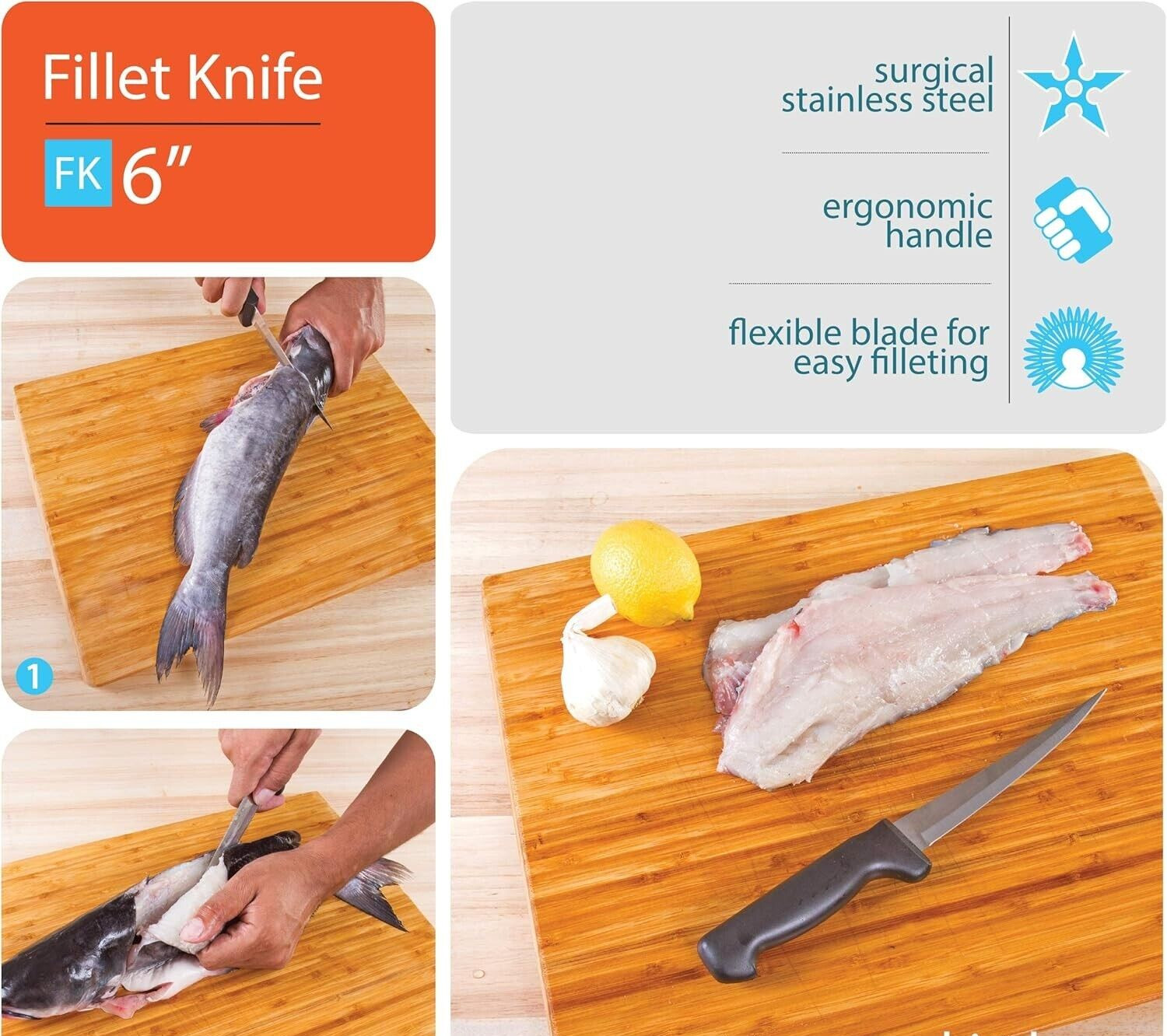 Fillet Knife – Flexible 7” Ultra Sharp Surgical Stainless Steel