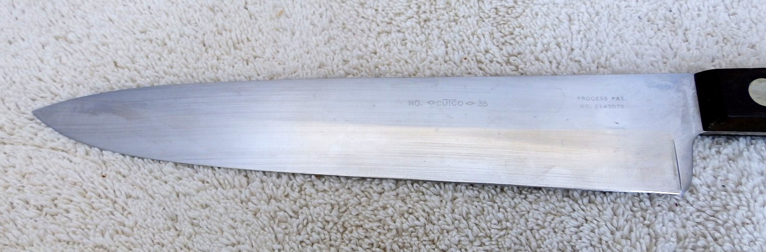 Vintage Cutco – No 35 9-inch Chef’s Kitchen Knife Wooden Handle