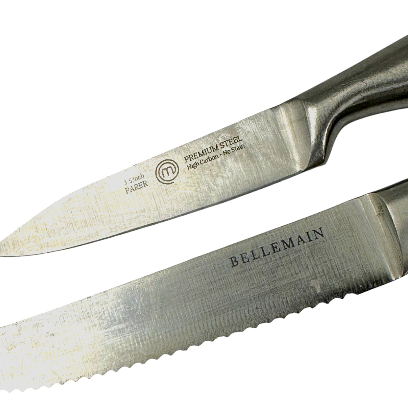 Master Chef 3.5 in and Bellemain 5 in Blades Stainless Steel Steak Knife Set 2Pc