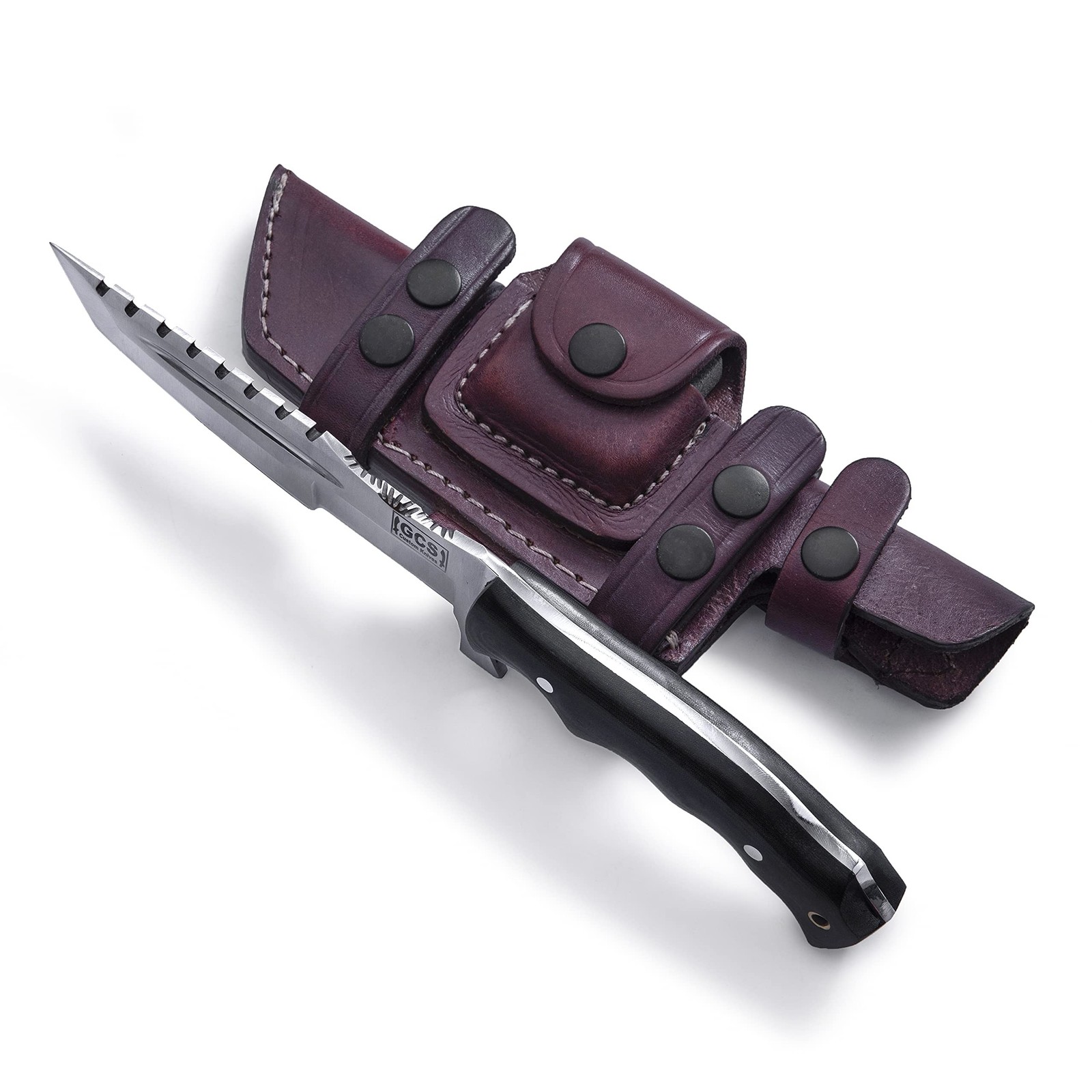 GCS Handmade D2 steel Hunting Knife G10 Handle Fixed Blade Knife Right Hand S…