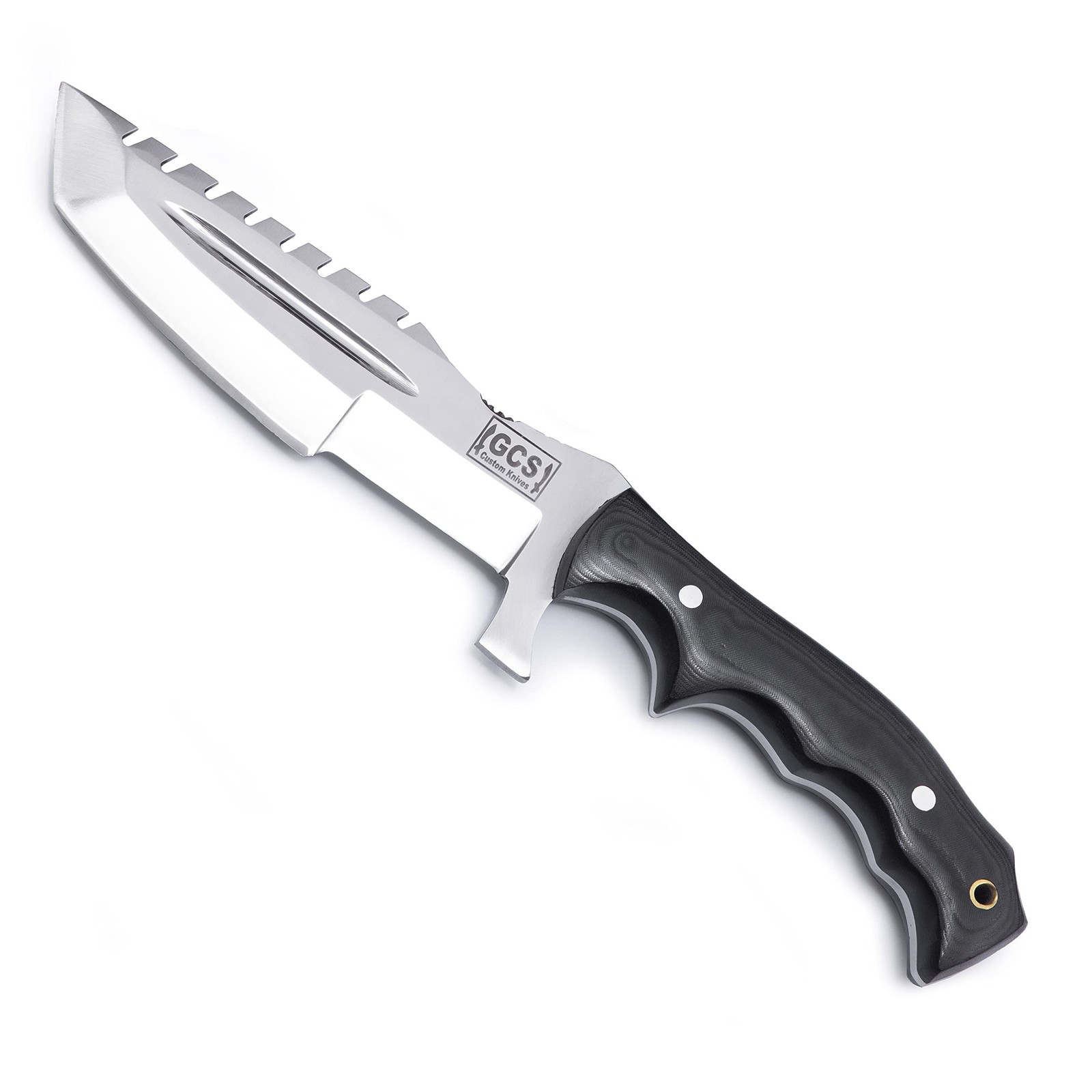 GCS Handmade D2 steel Hunting Knife G10 Handle Fixed Blade Knife Right Hand S…