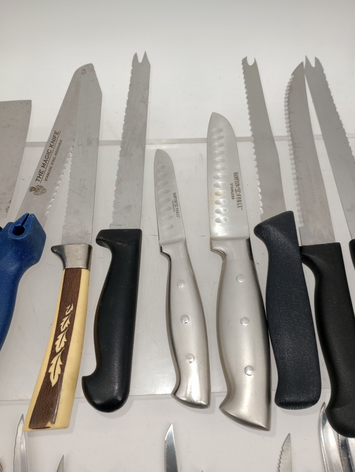 Vintage Kitchen Knives Lot of 37 With Plastic Handles