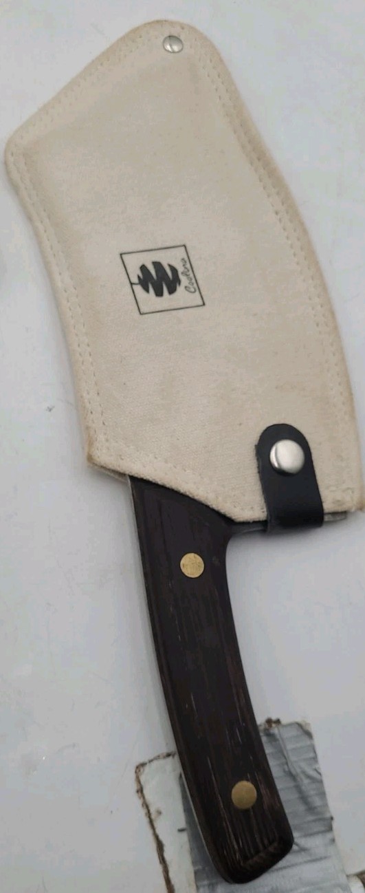 Coolina Hand Forged Cleaver Knife Set of 4 w/ Sheaths Carbon Steel Butcher Chef