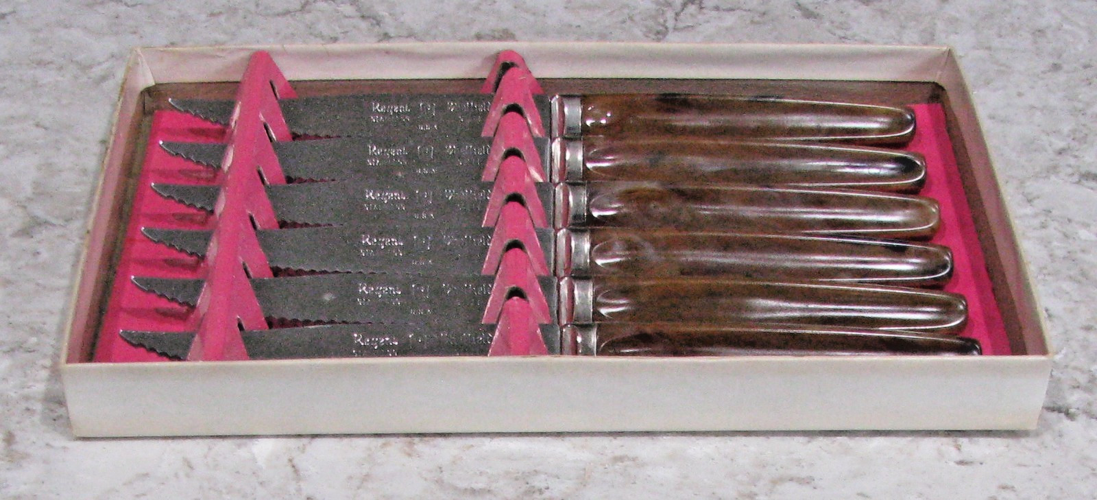 Regent Sheffield Steak Knife Set, Serrated Stainless-Steel Blades, Set of 6, USA