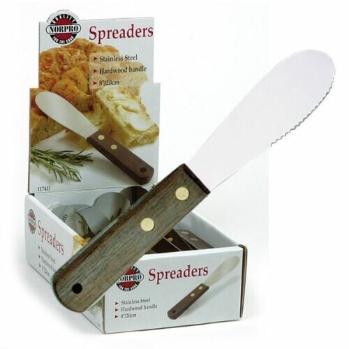 NEW NORPRO 1174 8″ All Purpose Spreader Stainless steel serrated blade