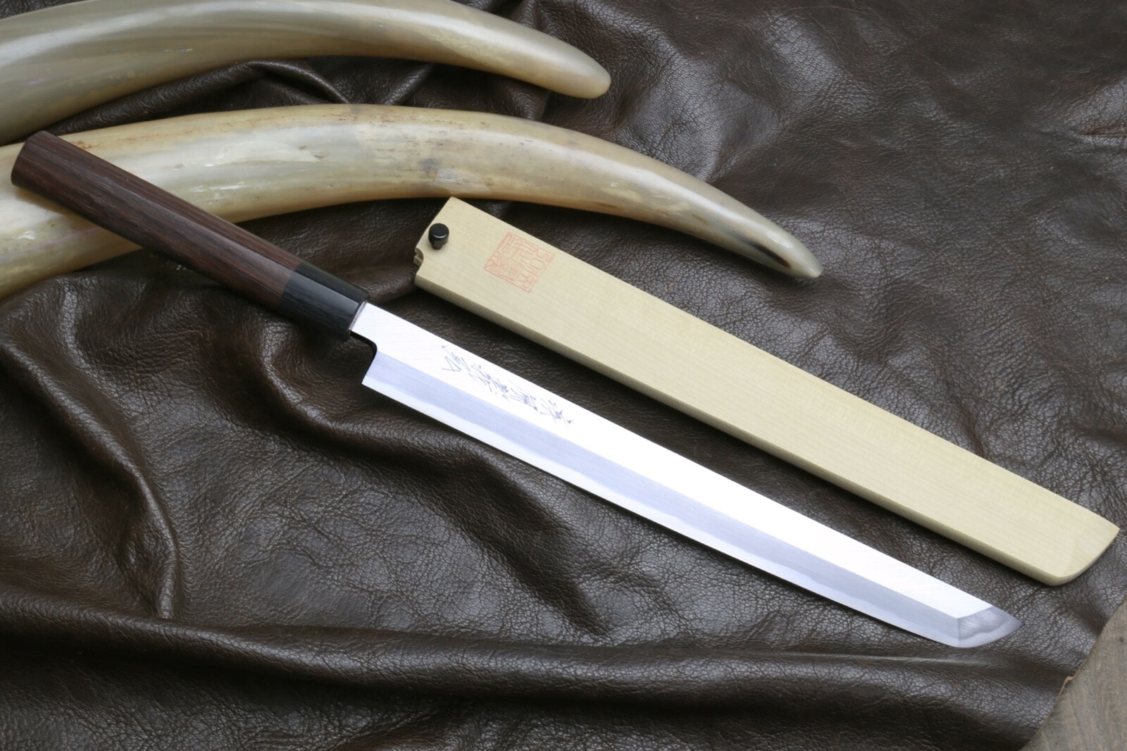 Yoshihiro High Carbon Japanese Hongasumi Sakimaru Takobiki Sushi Sashimi Knife