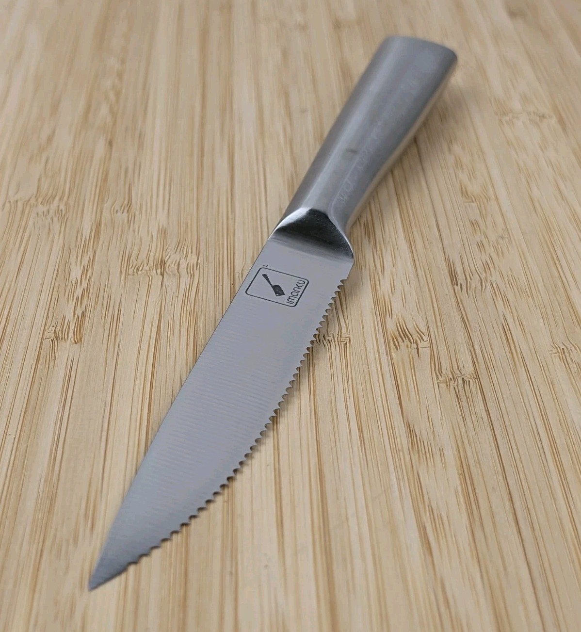 imarku 4.5-in Serrated STEAK Knife, KATANA Series K19, FORGED Stainless Blade