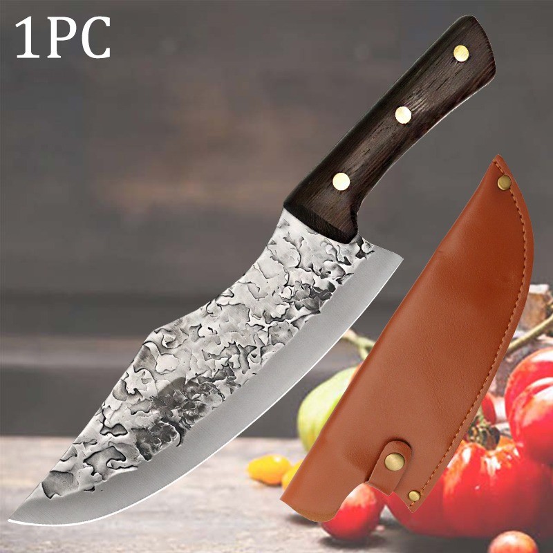 10PCS Stainless Steel Kitchen Chopper Knife Set Butcher Barbecue Utility Knives