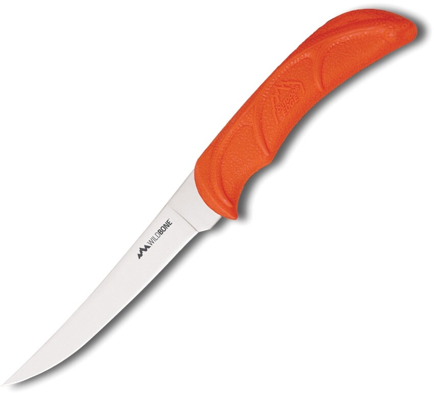Outdoor Edge Wild Game Kitchen Knife 5″ 420J2 Steel Blade Rubberized TPR Handle