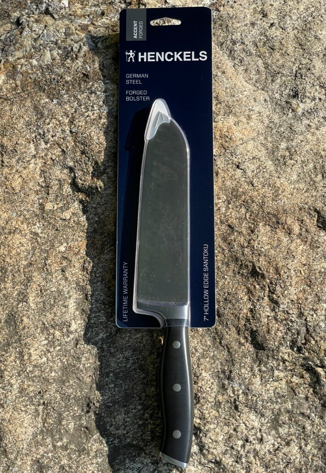 JA Henckels Zwilling Hollow Edge 7 inch Santoku Asian Chef’s Knife Forged Accent