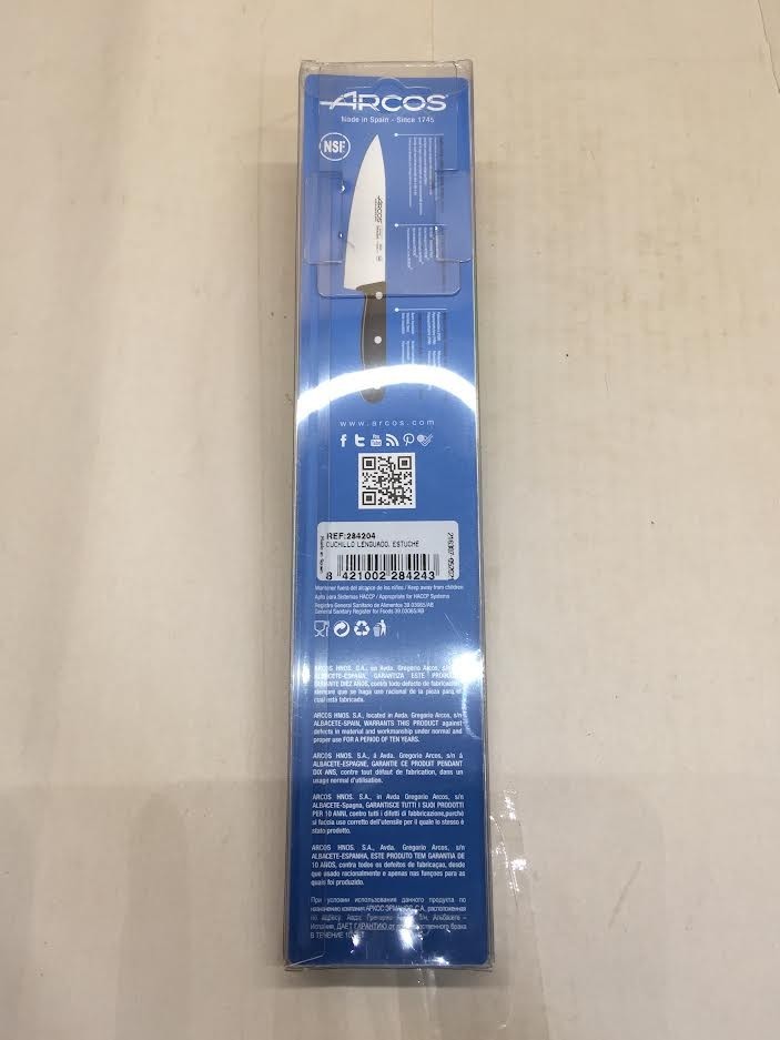 Arcos Sole Knife/Fish Knife Nitrum Stainless Steel and 170 mm blade.