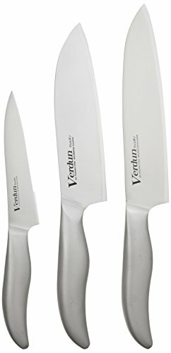 Set of 3 Stainless Steel Japanese Kitchen Knives – Santoku, Chef’s, Petty NEW