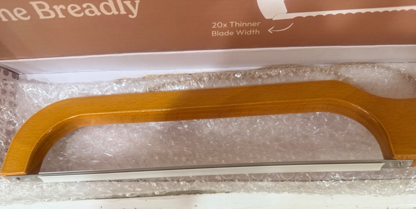 Earthly Bliss-Breadly™ Bread Bow Knife With Bamboo Handle & Stainless Steel Blad