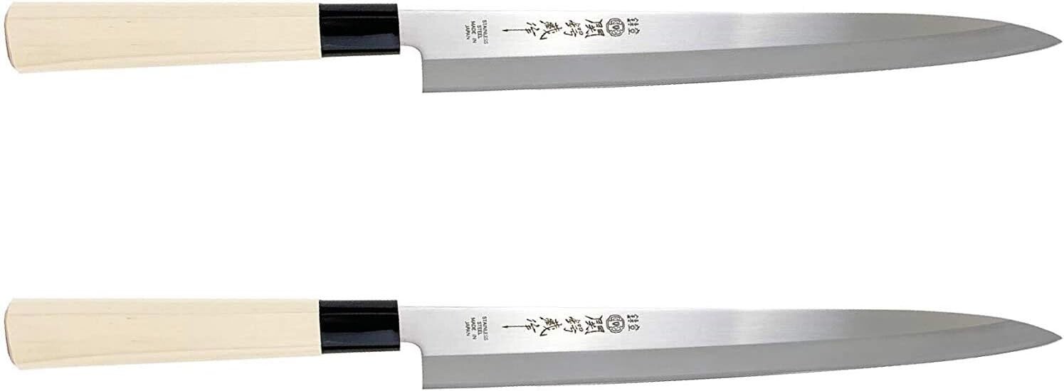 2 pcs Japanese Sashimi Sushi Knife Made in Japan 10.5 inch Long Blade 1559×2