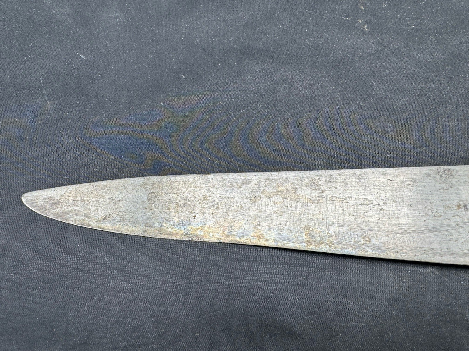 Antique 9.25″ Carbon Steel Blade Kitchen Knife Wooden Handle