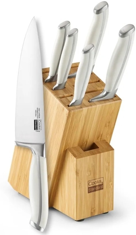 Kitchen Knife Set with Block 5-Piece, Stainless Steel Forge High Carbon Germa…