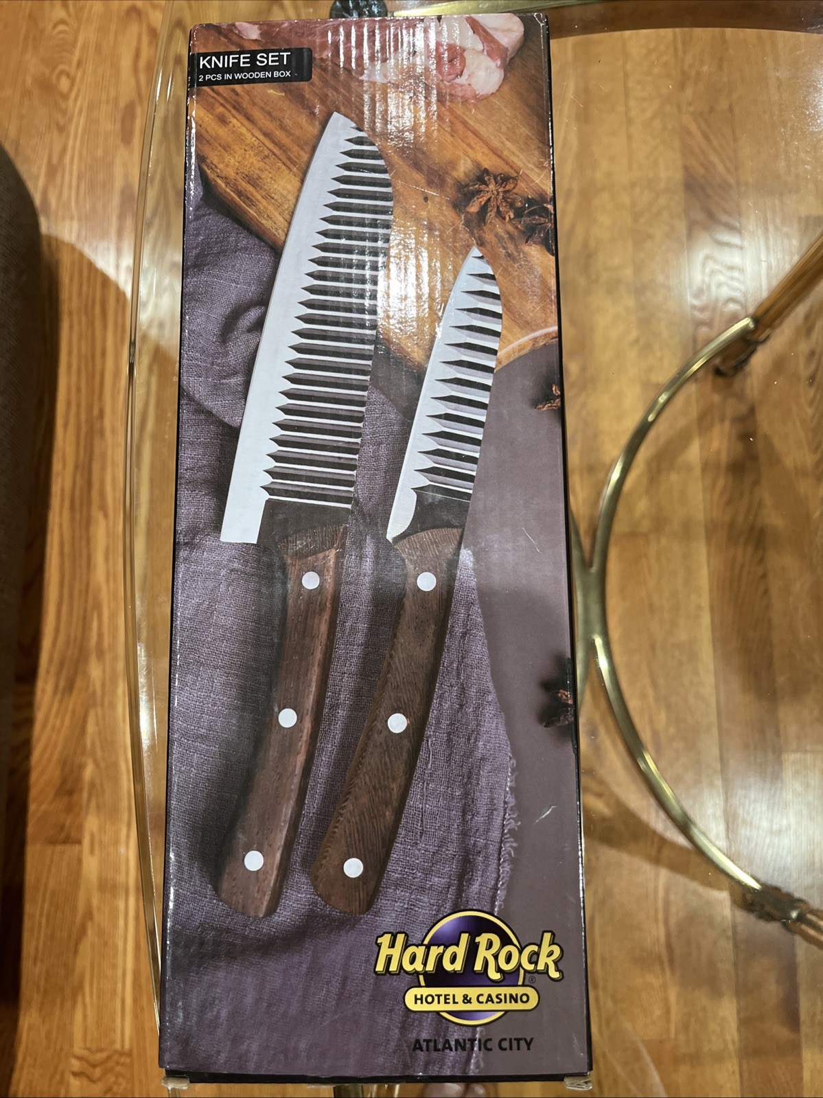 Knife Set 2 Pcs In Wood Box Hard Rock Hotel & Casino Atlantic City