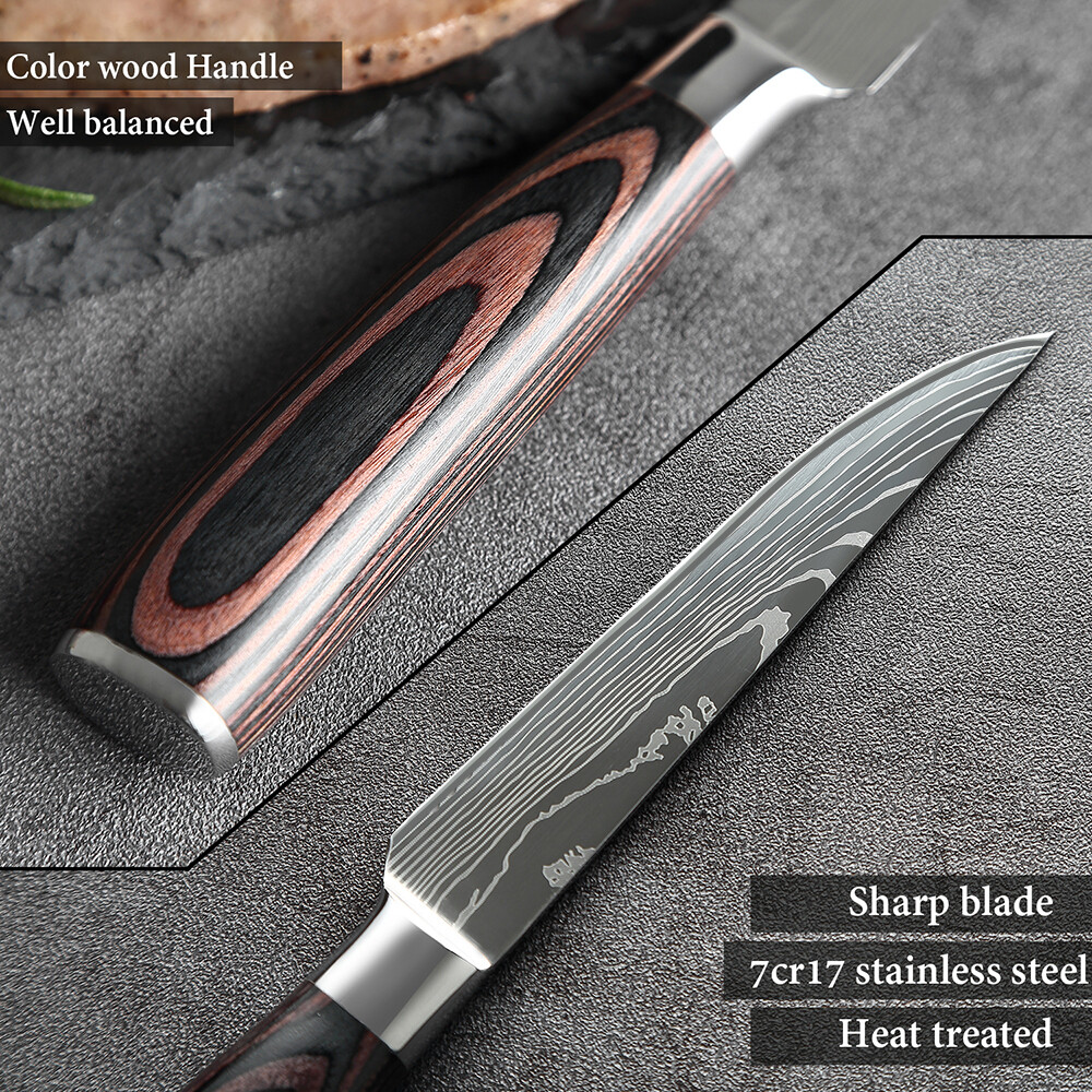 Kitchen Knife Set Steak Knives Sharp Stainless Steel Professional Chef Cutlery