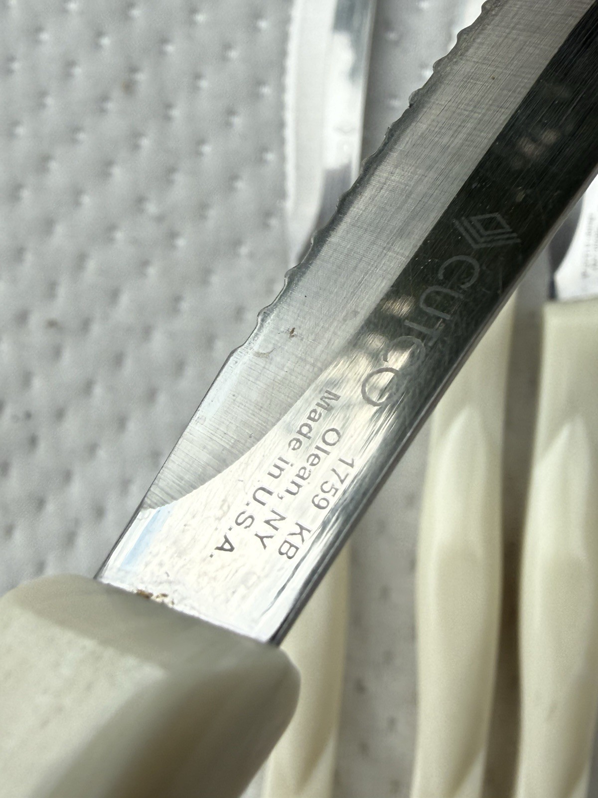 13 Cutco 1759 JD Table Knife Pearl White Steak Knife 1721, 1726, 1727, 1725,