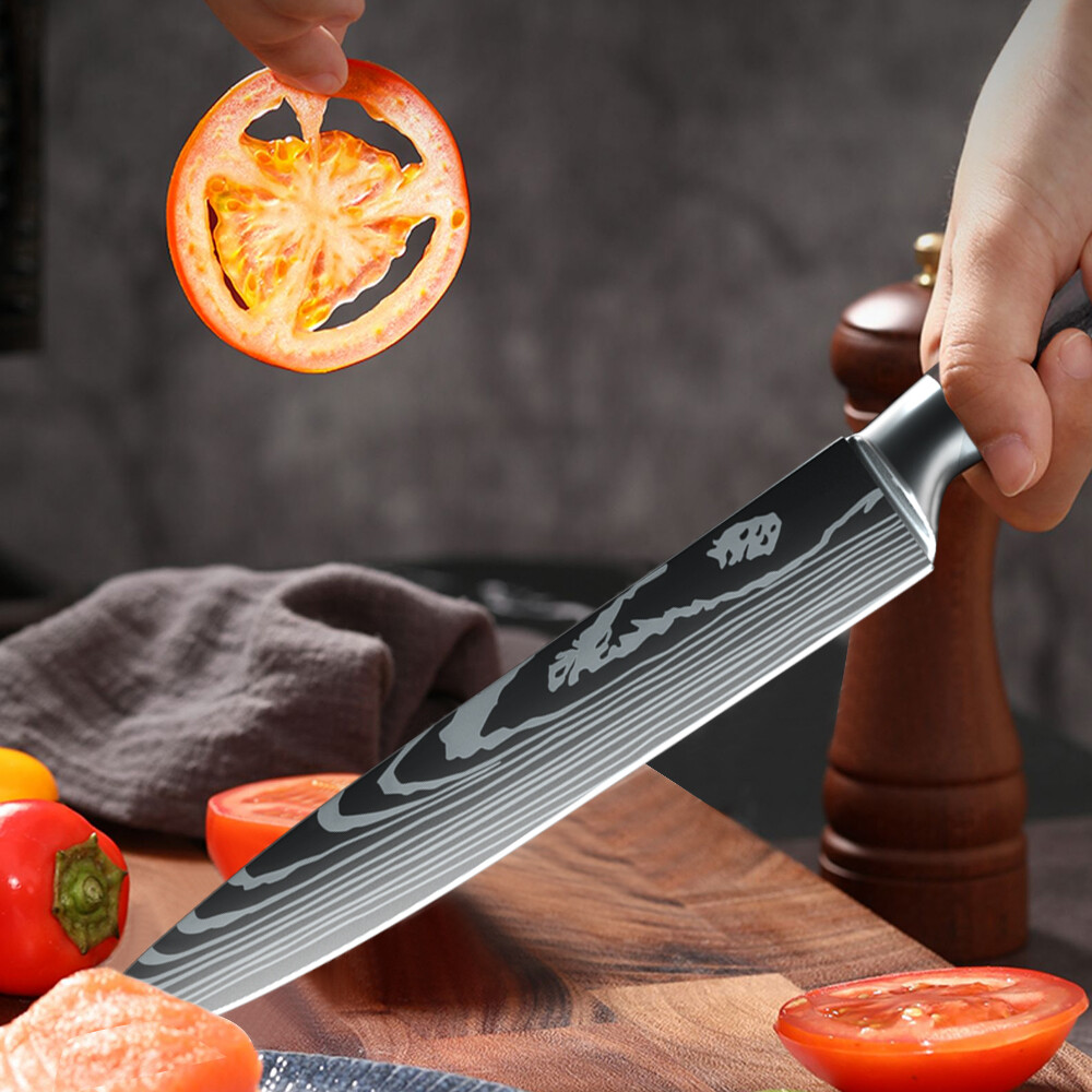 Chef Knife 8″ Sharp Kitchen Knife High Carbon Steel Utility Knives Small Knifes
