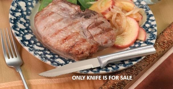 Rada Cutlery Steak Kitchen Knife 3.88″ T420 Steel Blade Silver Aluminum Handle