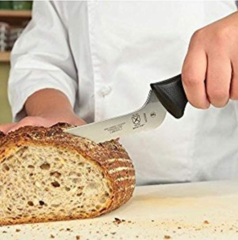 M23210 Millennia 10-Inch Wide Wavy Edge Bread Knife, Black