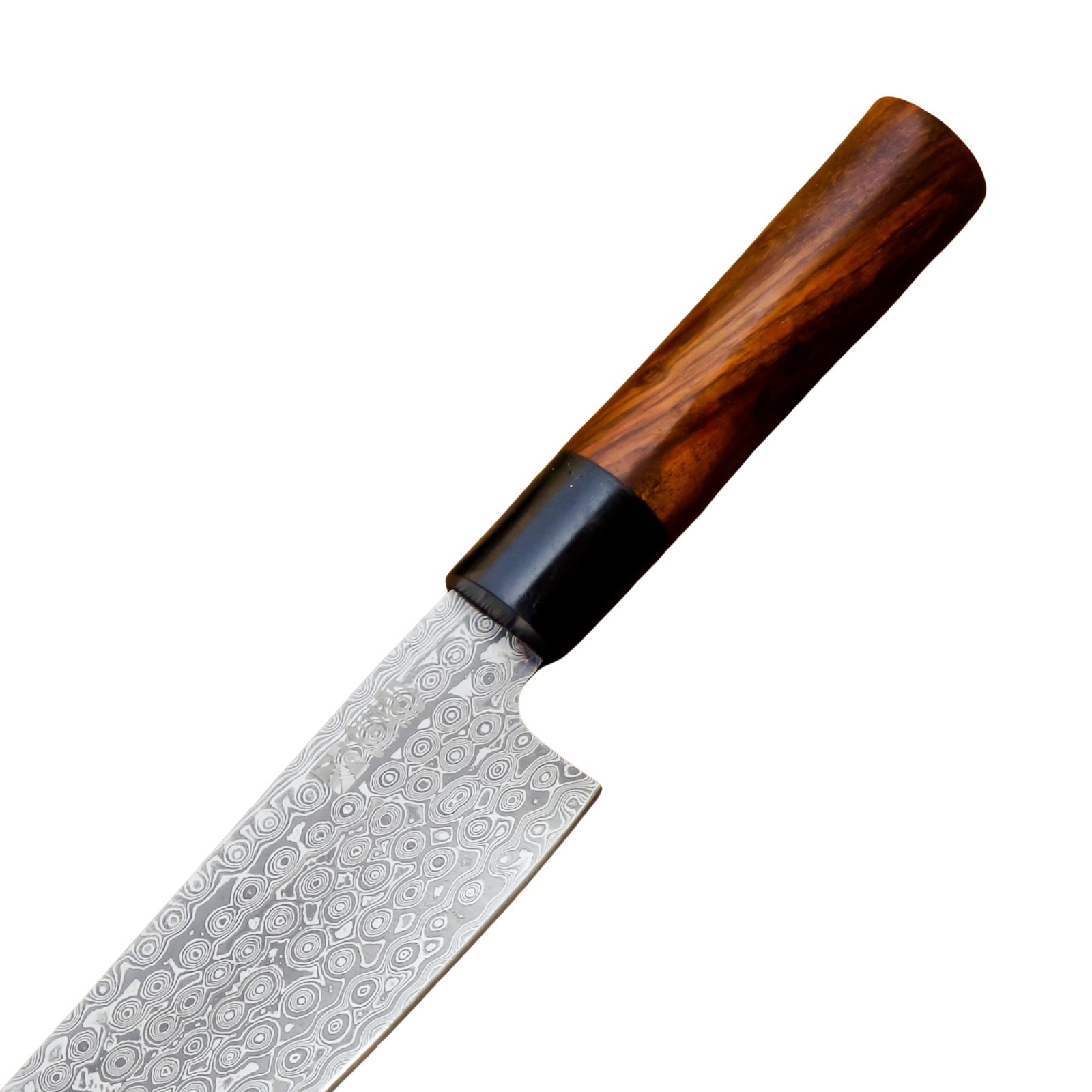 Damascus Steel Kiritsuke Chef Knife 6″ Blade Two-Tone Wood Handle No Sheath