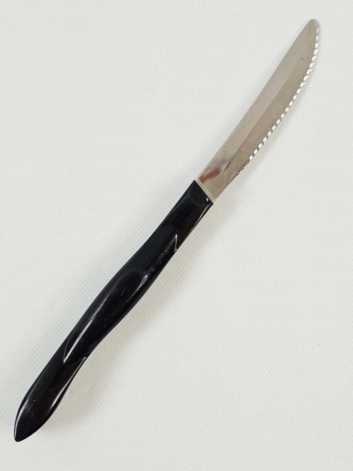 Cutco 1758 / 1759 USA Made Brown Swirl Steak Table Knife 3.5″ Chrome MCM Accent