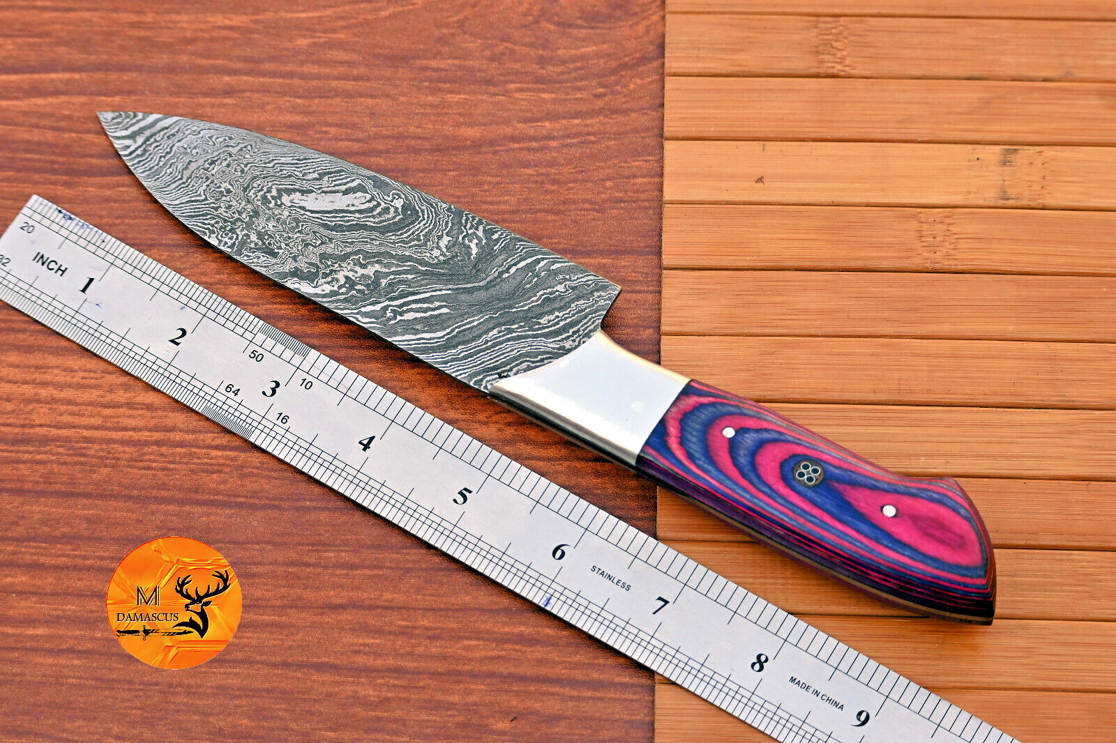 Handmade Forged Damascus Steel Steak Knife Chef Kitchen Knives-Cutlery 1951