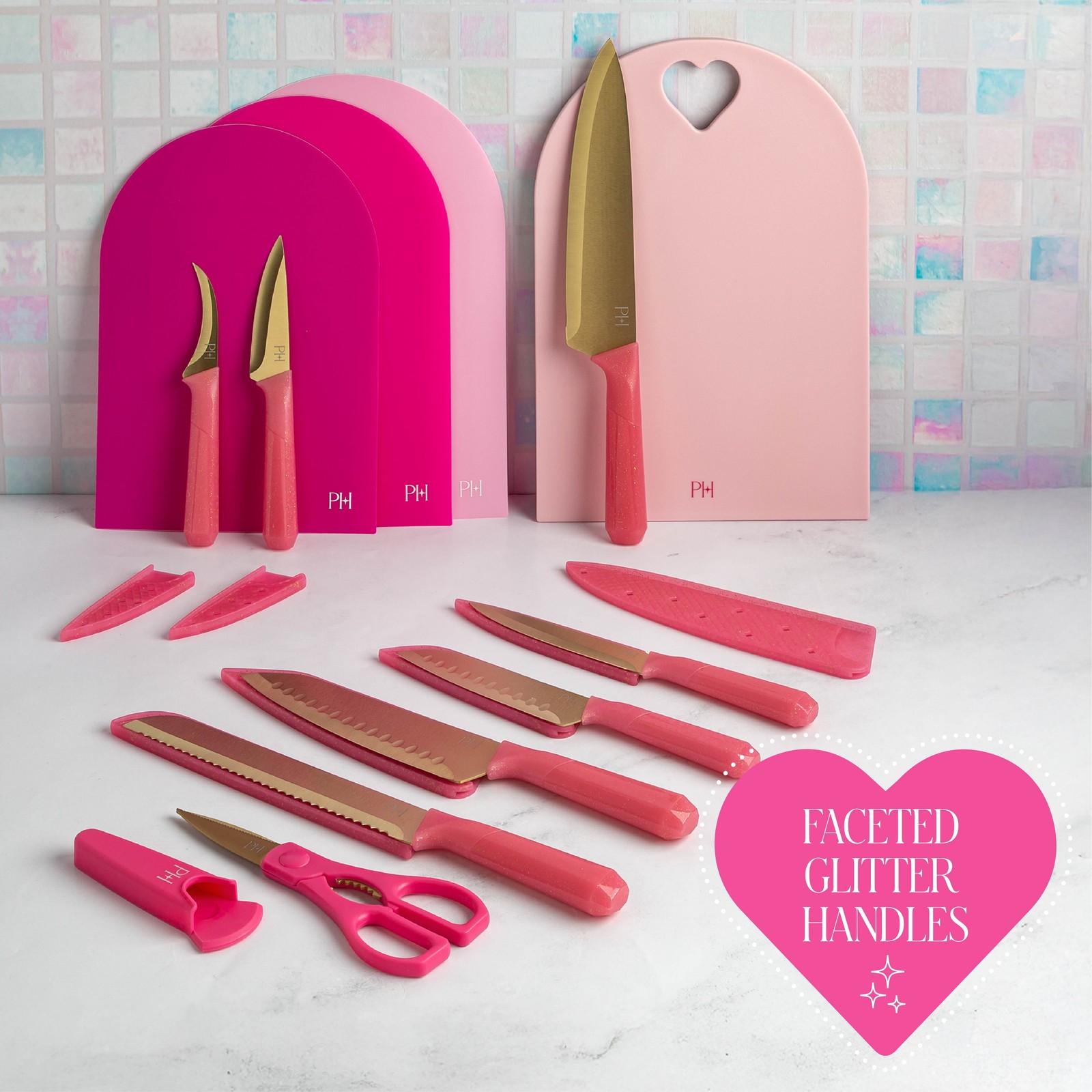 Paris Hilton 20-Piece Cutlery Set, High-Carbon Stainless Steel Blades