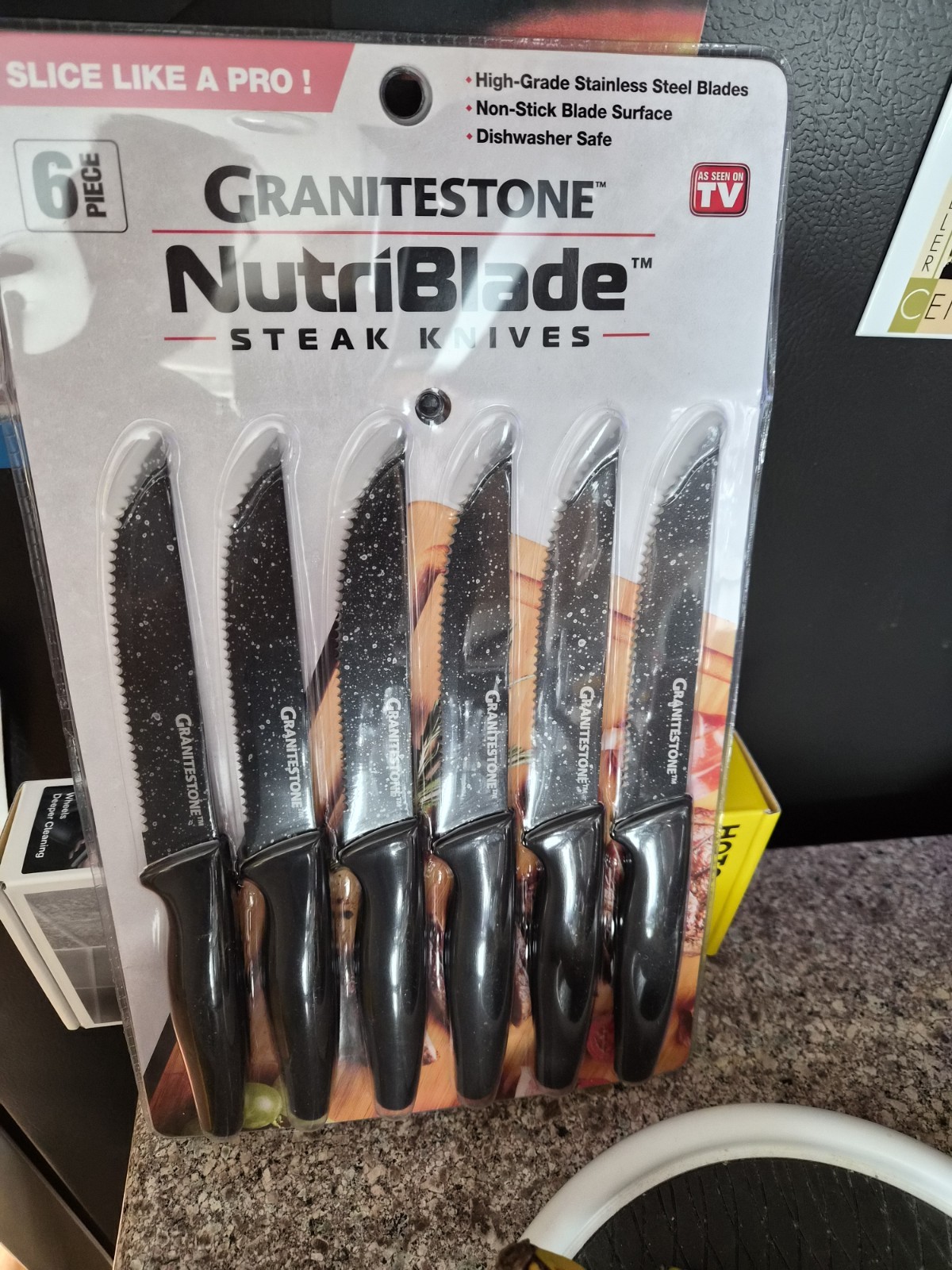 Granite Stone Steak Knife Set of 6, brand new in package.