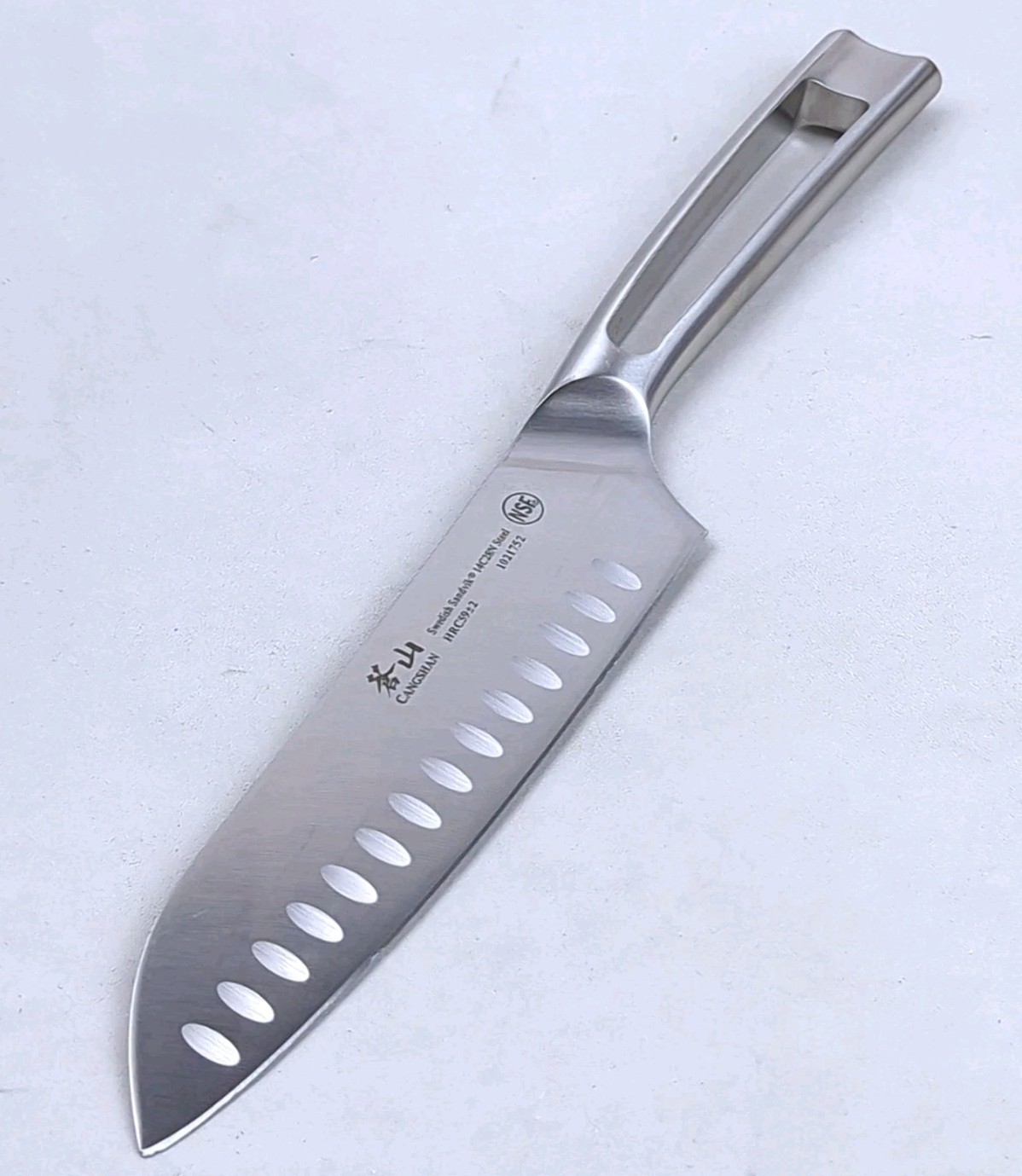CANGSHAN TN1 Series 7″ SANTOKU Knife, Forged 14C28N SWEDISH Steel, #1021752