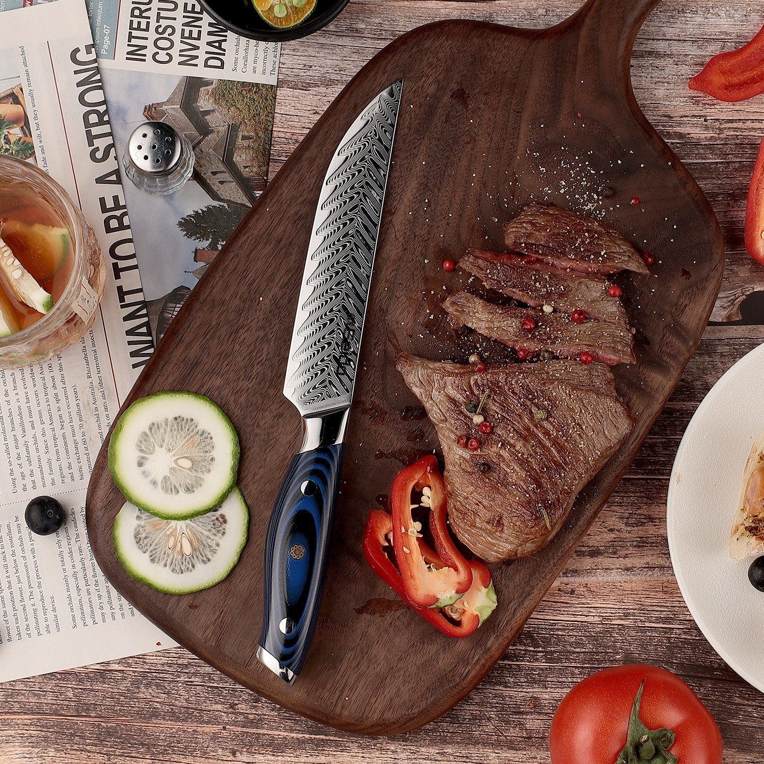 Kanpeki 8-Piece Straight Edge Steak Knife Set – VG10 Super Steel Core