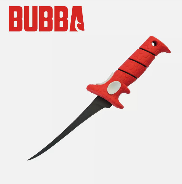 Bubba 1085876 6 Inch Ultra Flex Fillet Knife with Non-Slip Grip Handle, Sheath