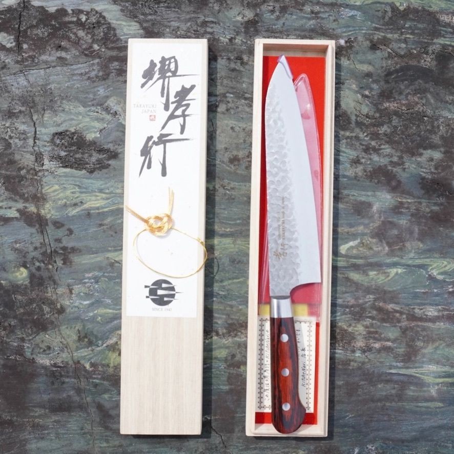 Takayuki Sakai Gyuto Knife 210mm Mahogany Handle, Unused, Japanese Chef Tools
