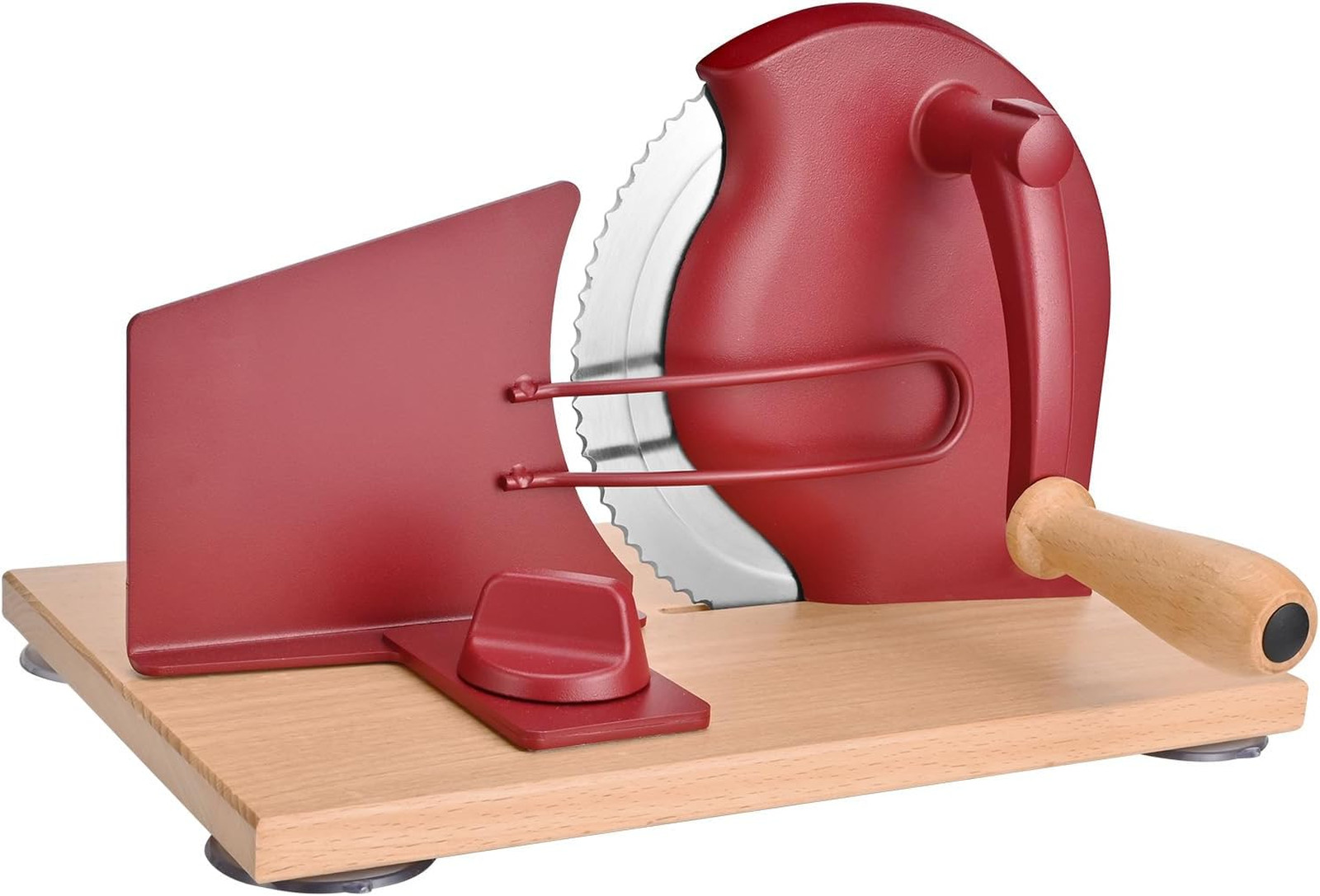 Manual Bread Slicer with Hand Crank, Stainless Steel Rotary Slicer for Homemade