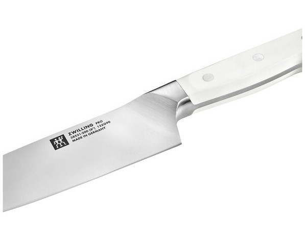 8-inch, Chef’s Knife, Ergonomic White Polymer, Triple-Rivet Handle, Comfort