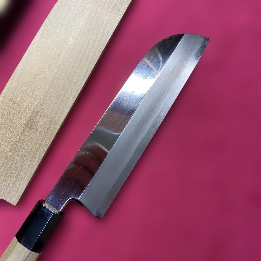 Sakai Uchi Hamono Kama Usuba Japanese Vegetable Knife 173mm Ginsan with Saya