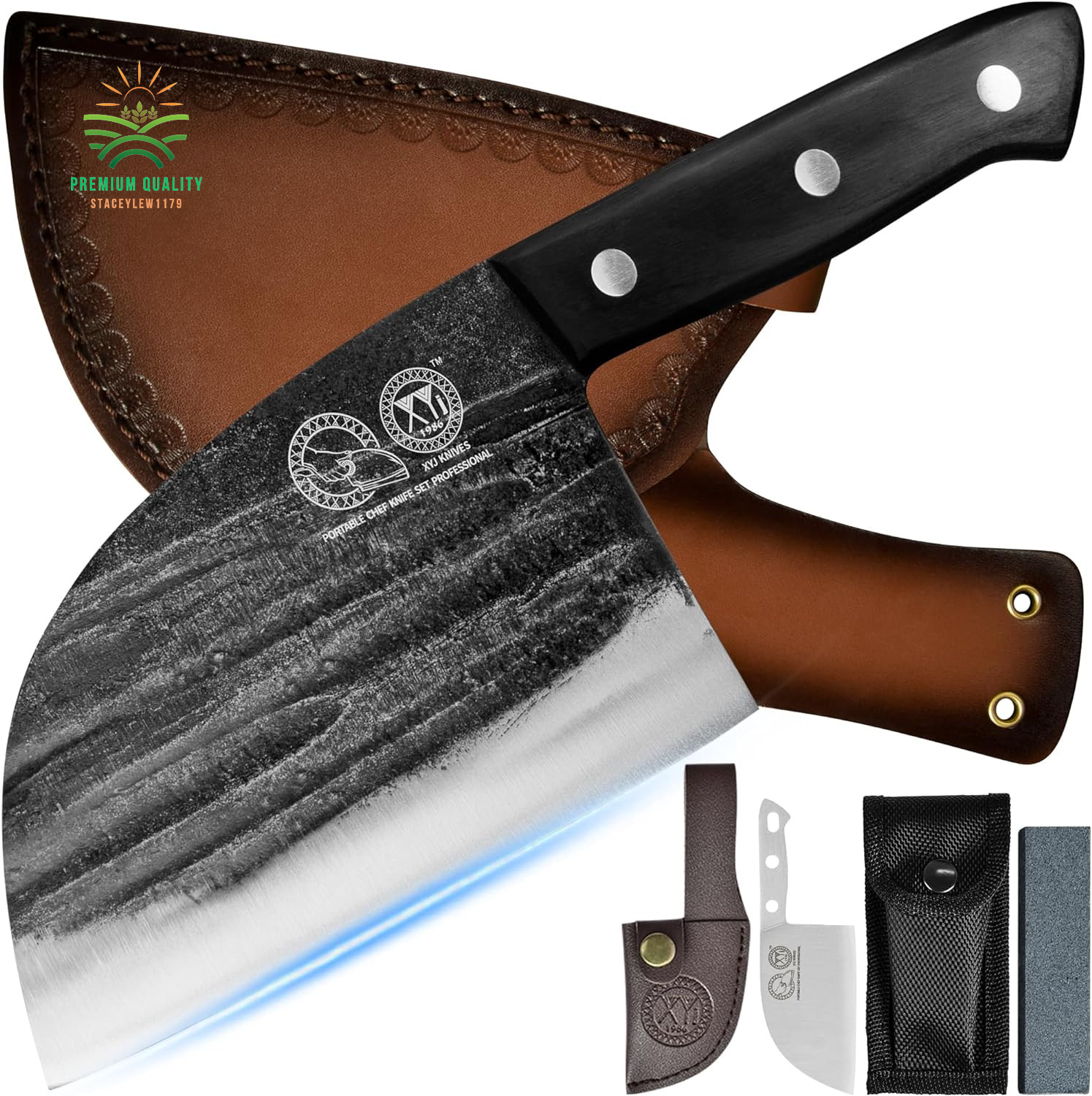 Serbian Chef Knife Forjado, Cuchillos de Cocina Huusk, Cuchillos Japoneses