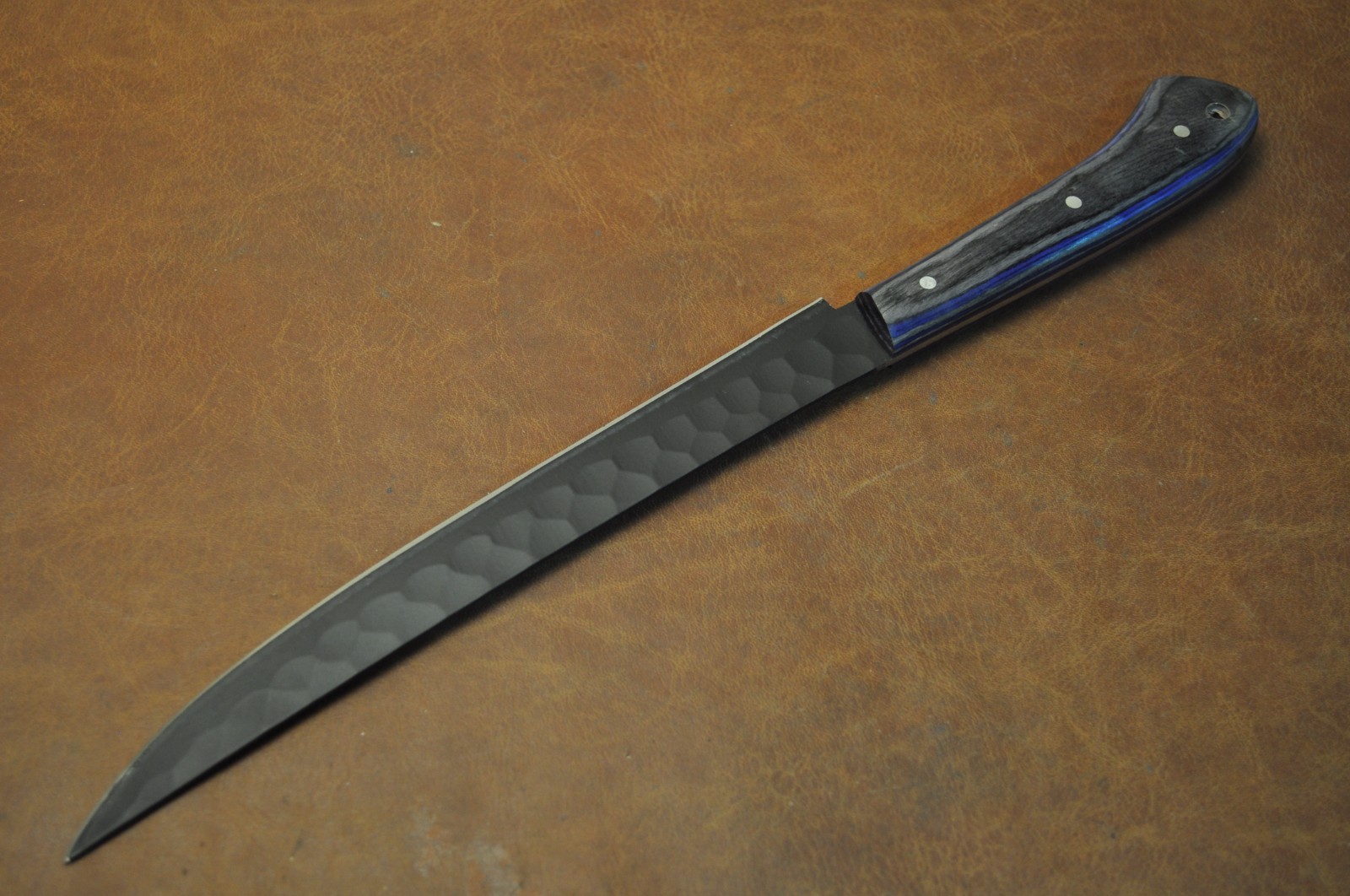 Handmade Steel J2(420) Fillet Knife with Pakka Wood Handle With Cover 341 (1)