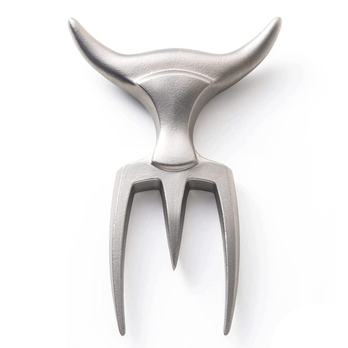 Tridens Ergonomic Vintage Brute Stainless Steel Fork, 6.5-In With Beechwood Base