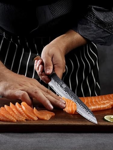 10 Inch Yanagiba Sushi Knife High Carbon Steel Rosewood Handle Gray