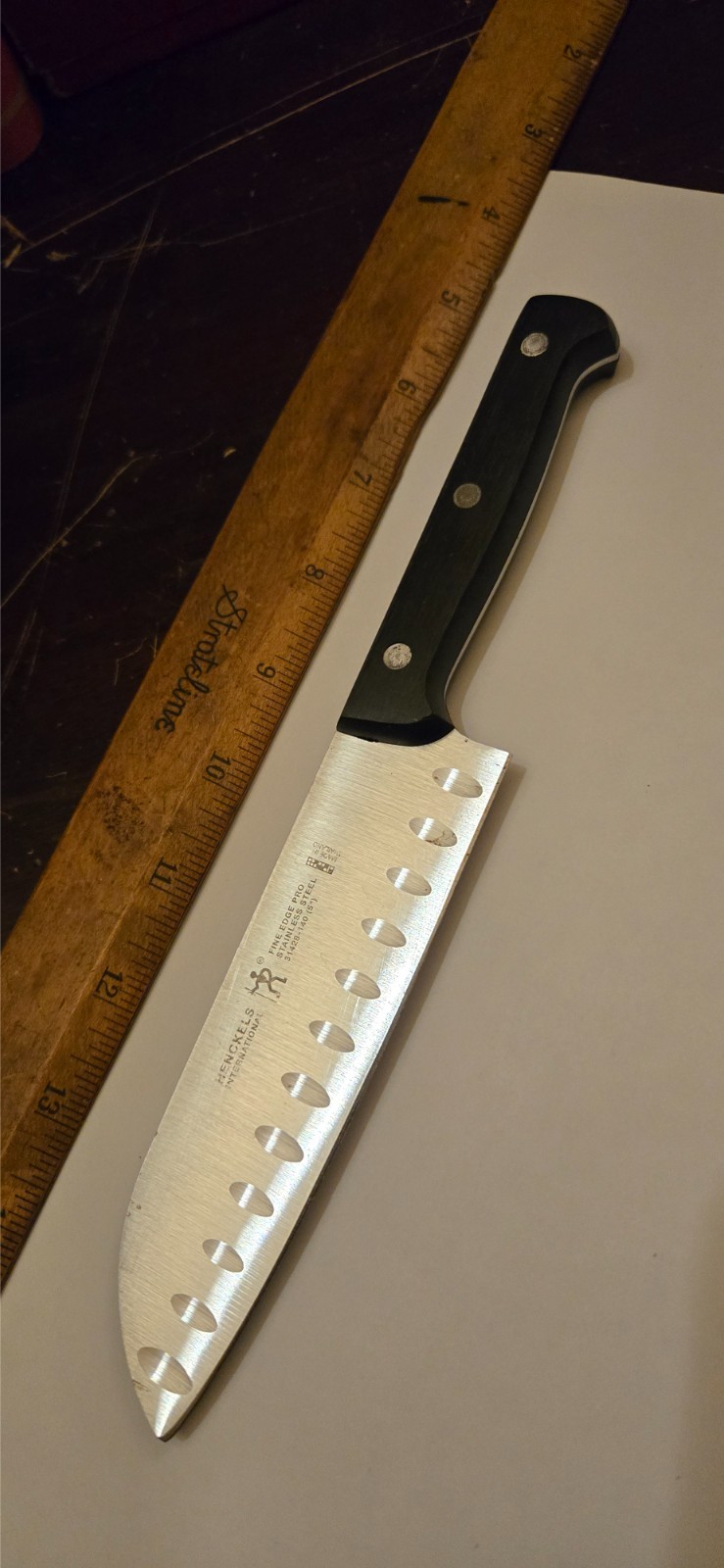 Henckels Fine Edge Pro German Santuko- S Steel 31428-40 5″ Chefs Slicing Knife!