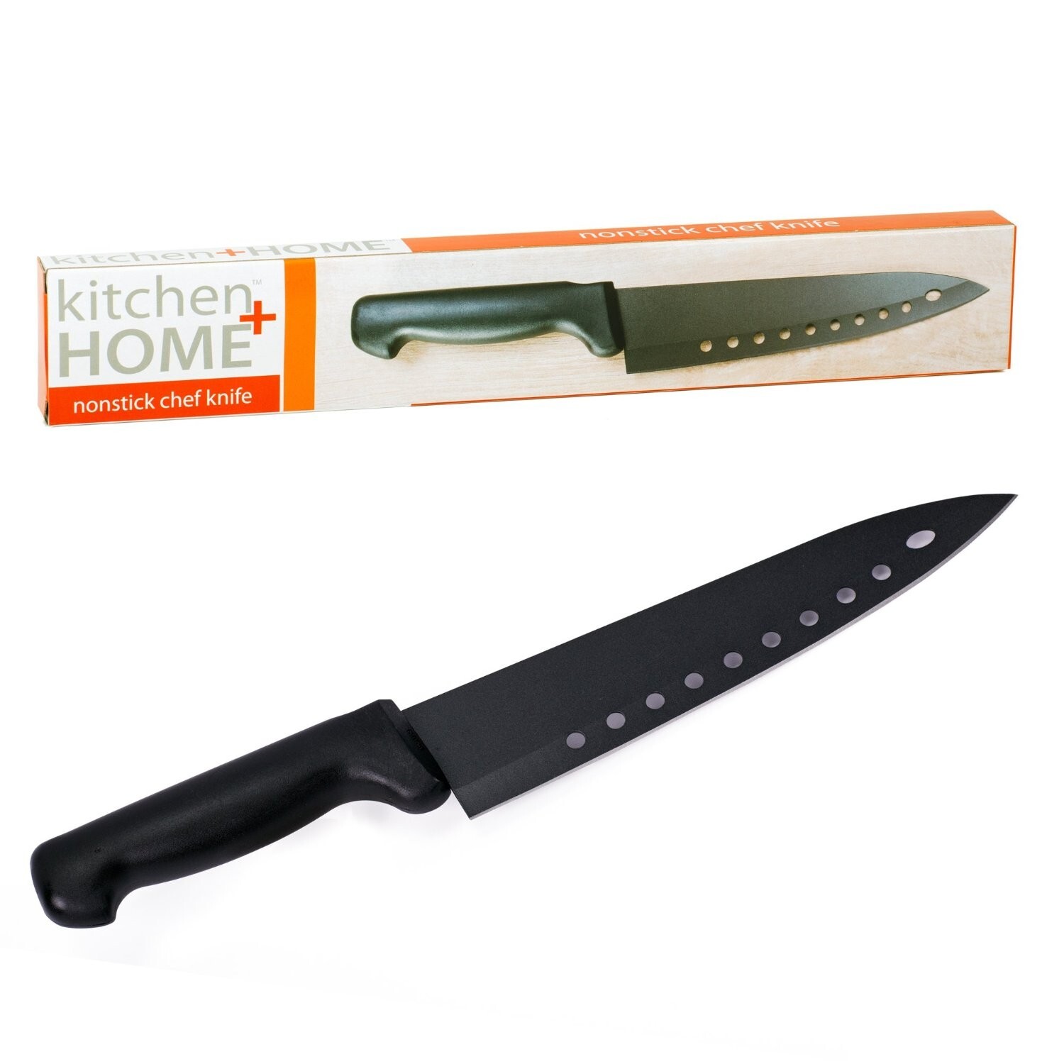 Kitchen + Home Nonstick Sushi Chef Knife – 8″ Stainless Steel Aerated Blade